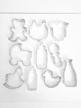 Baby Shower / Gender Reveal Vintage Cookie Cutters‎ (Set of 10)